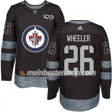 Winnipeg Jets Blake Wheeler 26 1917-2017 100th Anniversary Adidas Schwarz Trikot Authentic - Herren